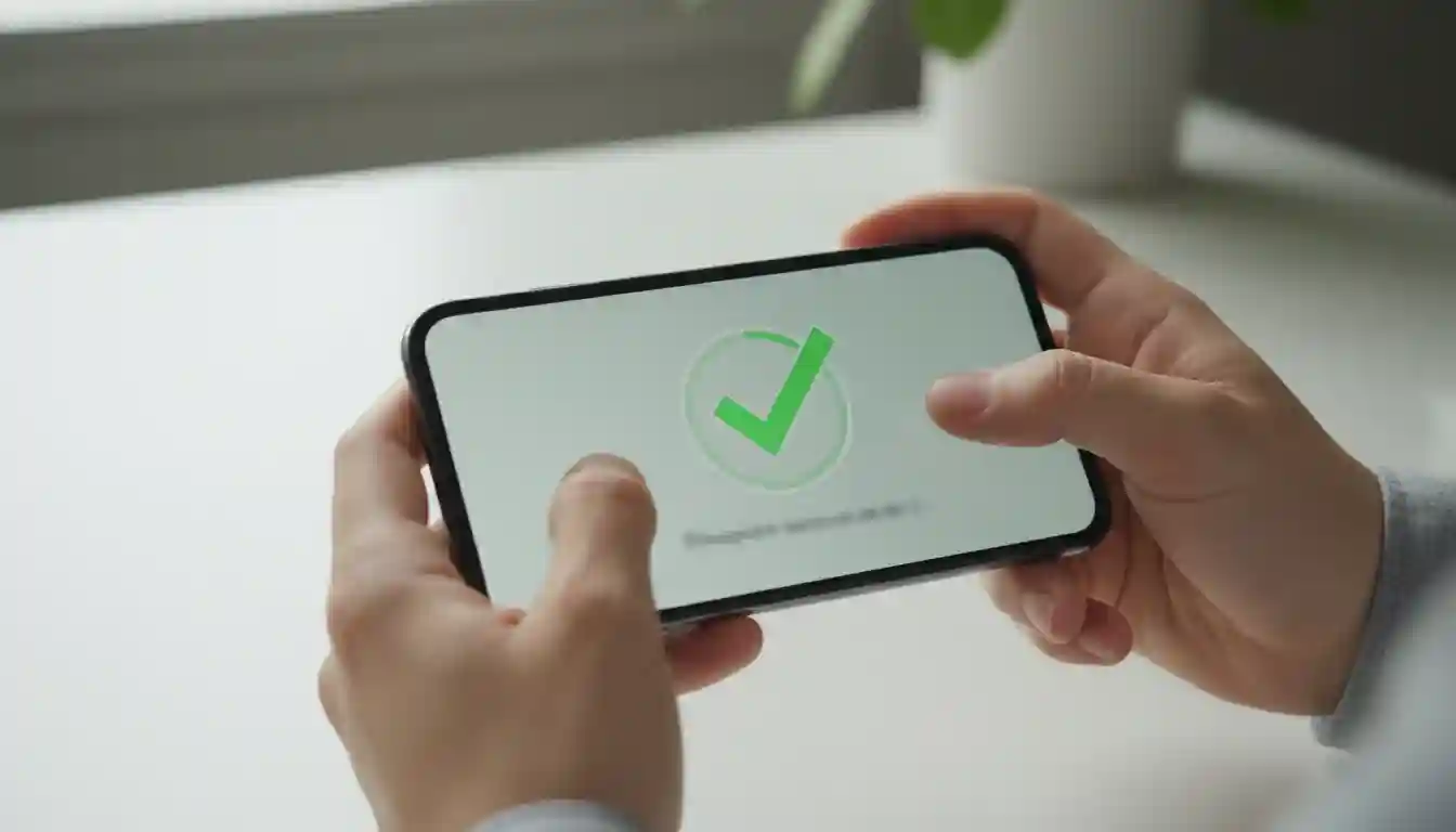 Mani che completano una transazione di pagamento su smartphone